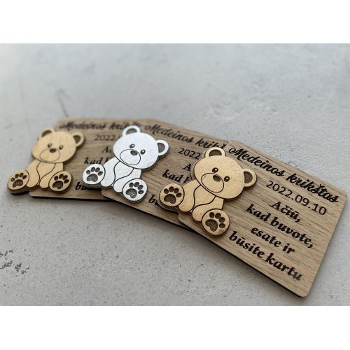 Krikštynų padėkos kortelė