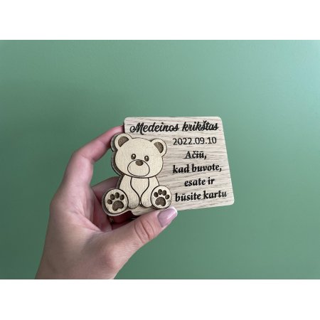 Krikštynų padėkos kortelė