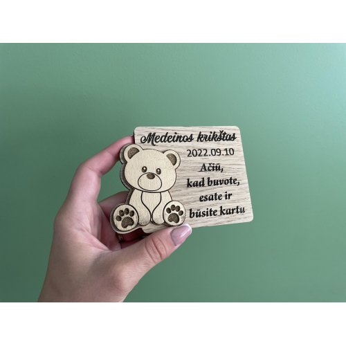 Krikštynų padėkos kortelė