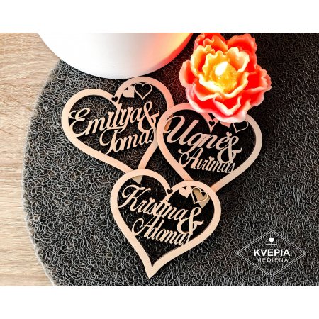 Vardinė pakabinama širdelė