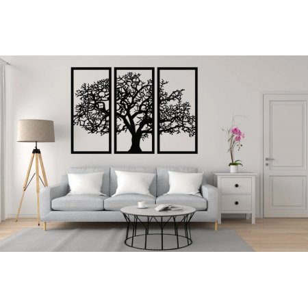 Medžio trijų dalių sienos dekoracija