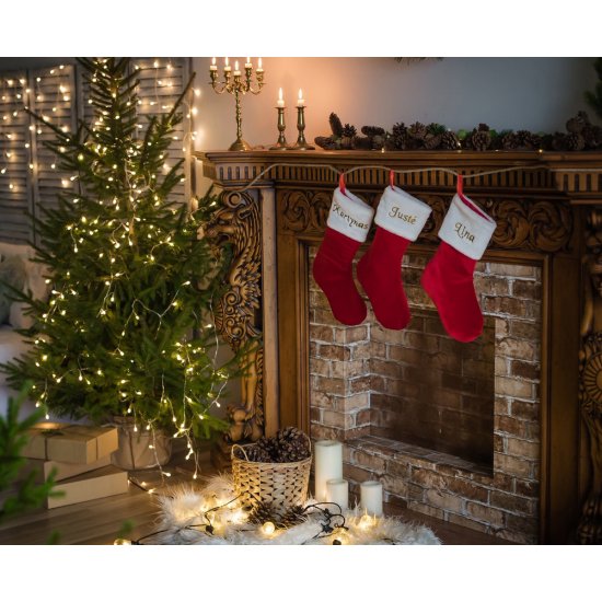 Kalėdinė, dekoratyvinė kojinė su vardu