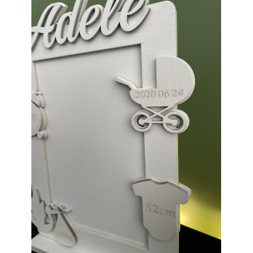 Rėmelis su vardu ir metrikais